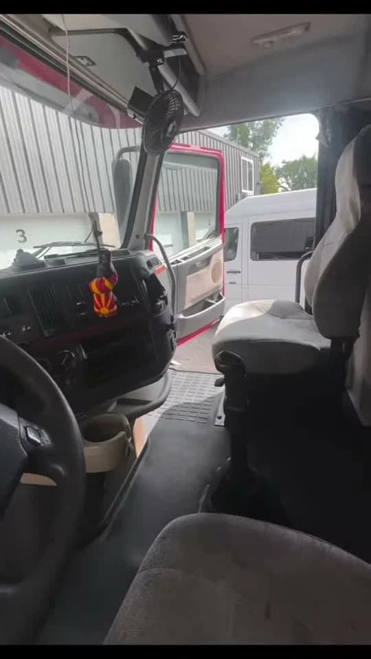 Semi cab after a deep interior clean